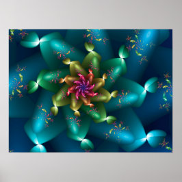 Poster Fractal Wave de fiação