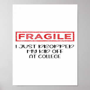 Poster Frágil Eu Acabei De Deixar O Meu Filho No College