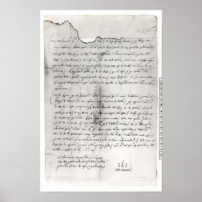 Poster Fragmentação da carta escrita por Christopher (Frente)