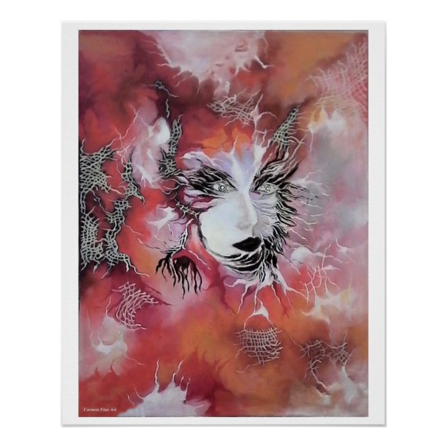 Pôster "Fragmento de anjo mascarado", Poster brilhante (Frente)