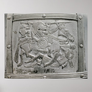 Pôster Fragmento do capacete, do tesouro de Sutton Hoo