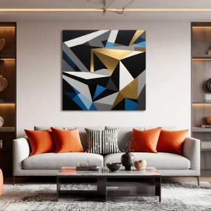 Poster Fragmentos Prismáticos Triângulos Interligados