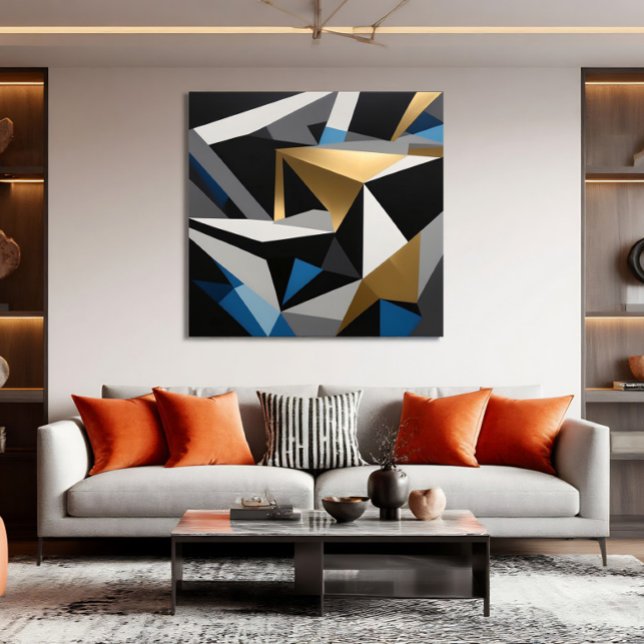 Poster Fragmentos Prismáticos Triângulos Interligados (Criador carregado)