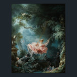 Poster Fragonard's The Swing - Pintura clássica<br><div class="desc">"The Swing", de Jean-Honoré Fragonard, é uma obra-prima lúdica e romântica do período Rococo. Apresentando um ar de médio de senhora em um jardim exuberante, esta icônica pintura francesa adiciona elegância e encanto flertado a qualquer espaço. Ideal para amantes de arte clássica, fãs de decoração vintage ou sopros de história....</div>