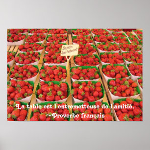 Pôster Fraises e amizade