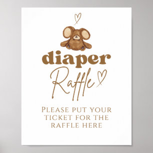 Poster Fralda de Espera Moderna Raffle
