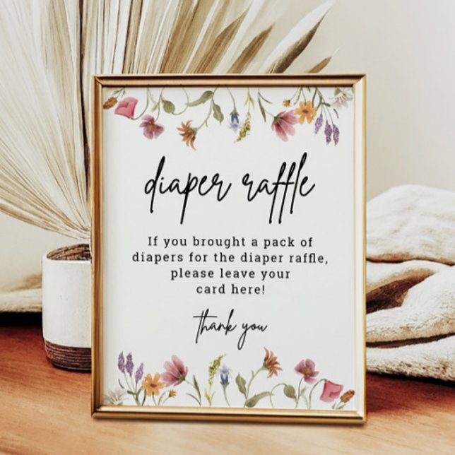 Poster Fralda de flor selvagem Raffle digital (Criador carregado)