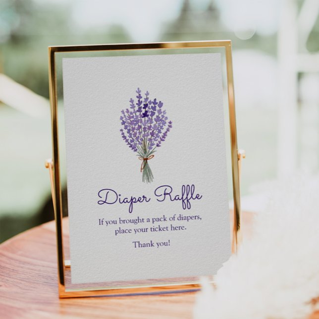 Poster Fralda de lavanda de Água do Buquê Raffle (Criador carregado)