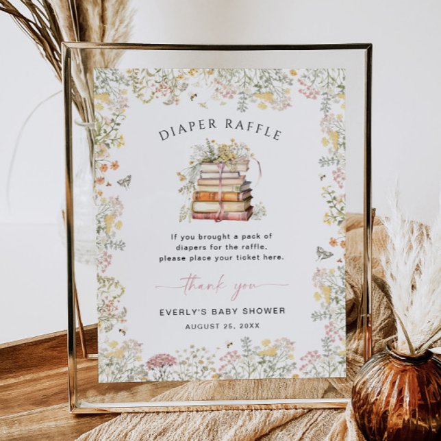 Poster Fralda de Storybook Raffle Sinal de Flor Selvagem  (Criador carregado)