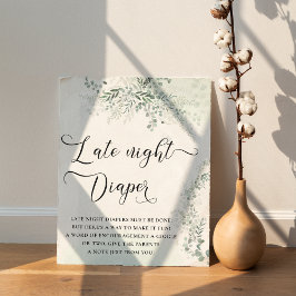Poster Fralda Noturno Verde Eucalyptus