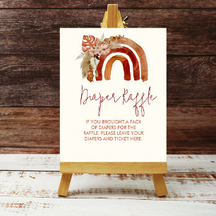 Poster Fralda Raffle Earth Tone Boho Rainbow Tropical