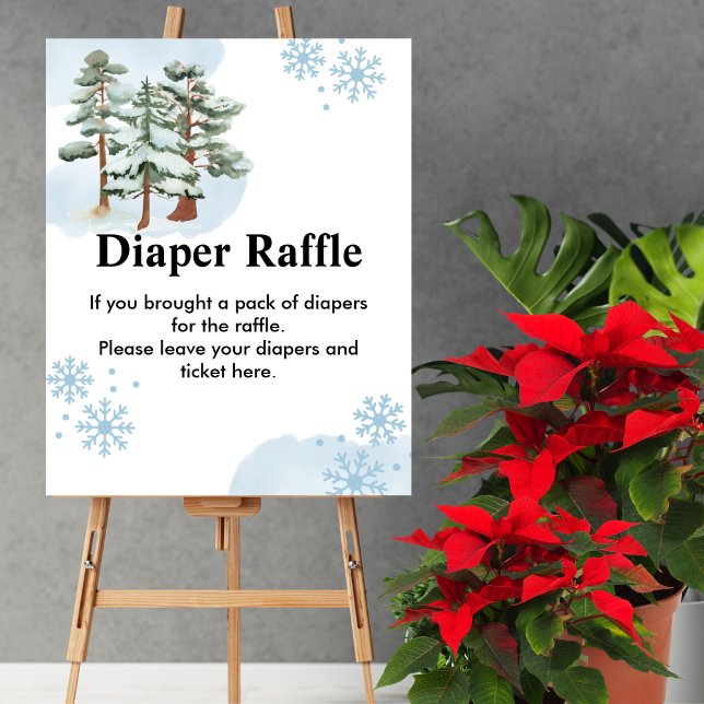 Poster Fralda Raffle Game Winter maravilderland snowflake (Criador carregado)