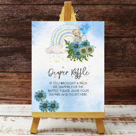 Poster Fralda Raffle Podemos Esperar Boho Rainbow