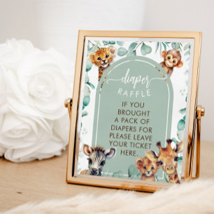 Poster Fralda Raffle Selgle Animal Eucalyptus Sinal de Jo