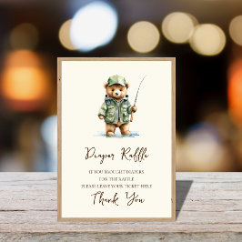 Poster Fralda Raffle - Sinal De Um Pequeno Chá de fraldas