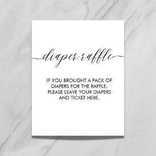 Poster Fralda Raffle Sinal Simples Moderno Minimalista