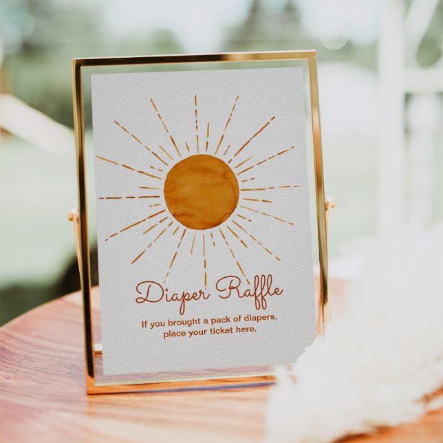 Poster Fralda Raffle Sunshine Chá de fraldas (Criador carregado)