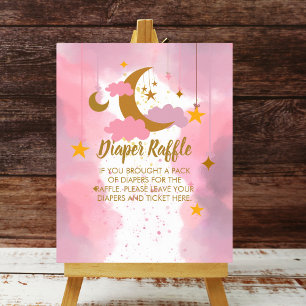 Poster Fralda Raffle Twinkle Twinkle Pequena Estrela Rosa