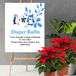 Poster Fralda Raffle Winter maravilha do Pinguim