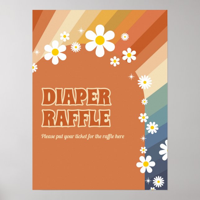 Poster Fralda Retroativa Raffle Rainbow Daisy (Frente)
