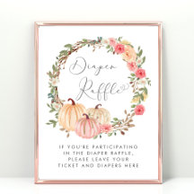 Fralda Rosa Pumpkin Raffle Baby Girl Chá