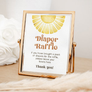 Poster Fralda Sunshine Jogo Raffle Boho Sinal Retrovisor