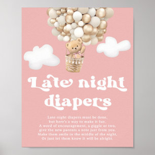 Poster Fraldas Noturnas do Jogo do Bear Rosa