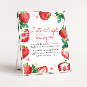 Poster Fraldas Noturnas Doces de Morango