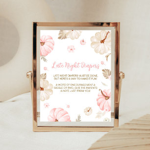 Poster Fraldas Noturnas Pequena Abóbora Doce Rosa