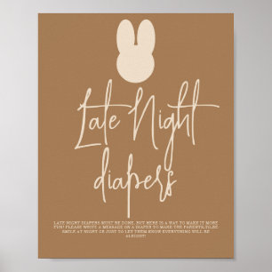 Poster Fraldas Noturnas Simples
