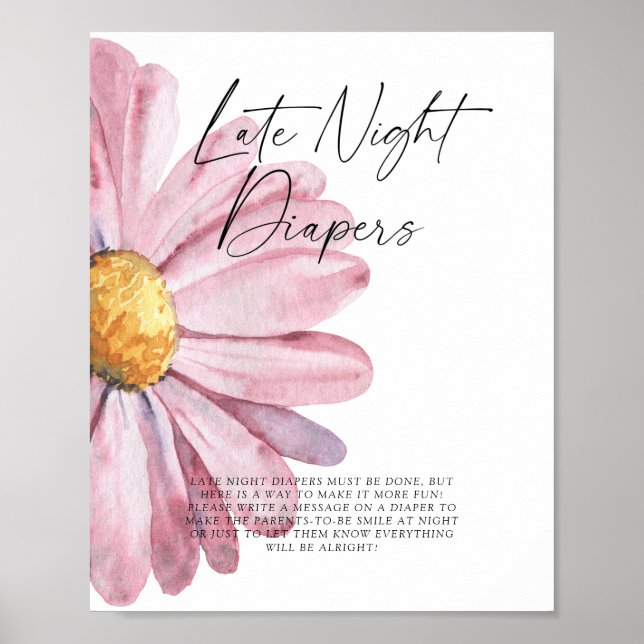 Poster Fraldas para a noite da margarida (Frente)