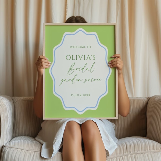 Poster Frame Bridal Azul Verde (Criador carregado)