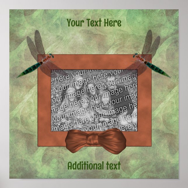 Poster Frame de Dragonflies Bonitos Crie sua própria foto (Frente)