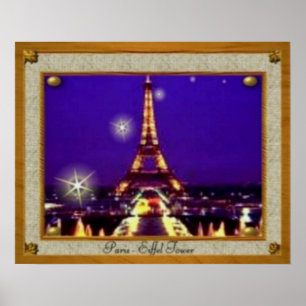 Pôster Framed Eiffel Tower