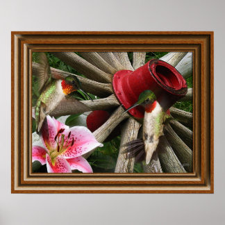 Pôster 'Framed' Hummingbirds