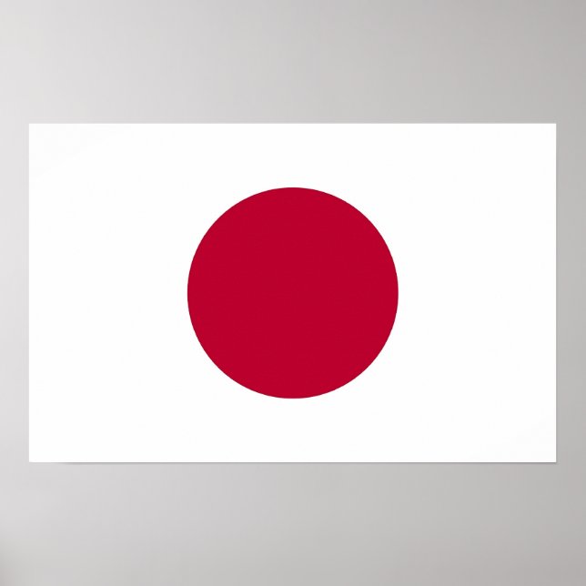 Poster Framed print with Flag of Japan (Frente)