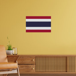 Poster Framed print with Flag of Thailand