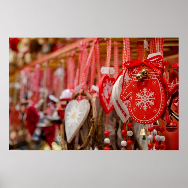 Pôster França, Alsácia, Colmar. Mercado de Natal (Frente)