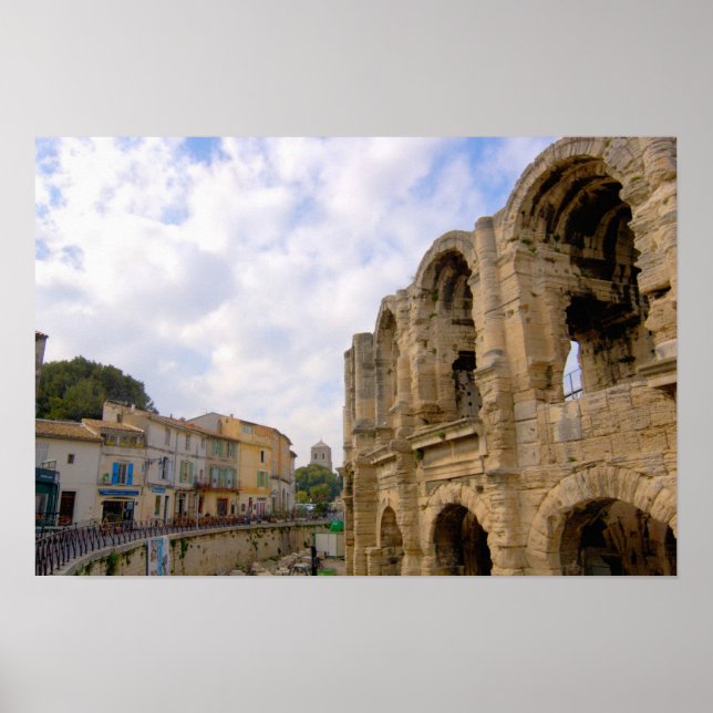 Poster França, Arles, Provença, anfiteatro romano (Frente)