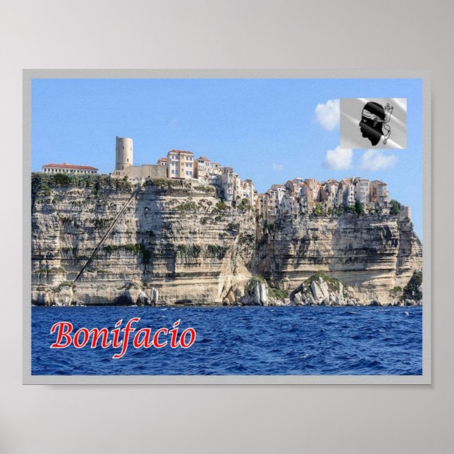 Poster França - Córsega - Bonifacio - (Frente)