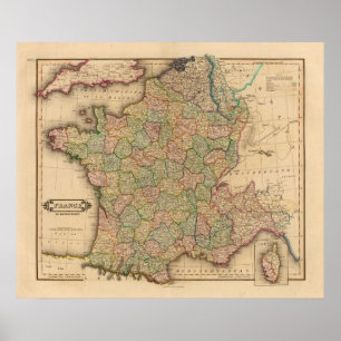 Poster França, departamentos