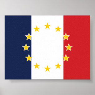 Poster França França França UE Europa Bandeira Europeia