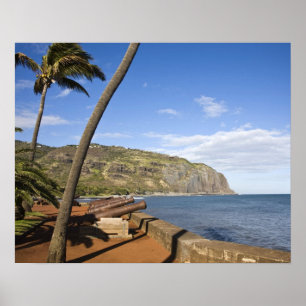 Pôster França, Ilha da Reunião, Ruas-Denis, vista de La