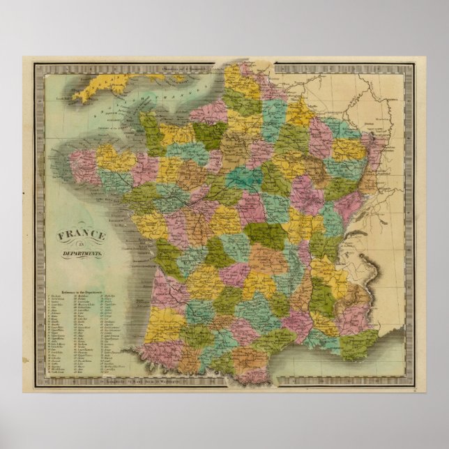 Pôster França Nos Departamentos (Frente)