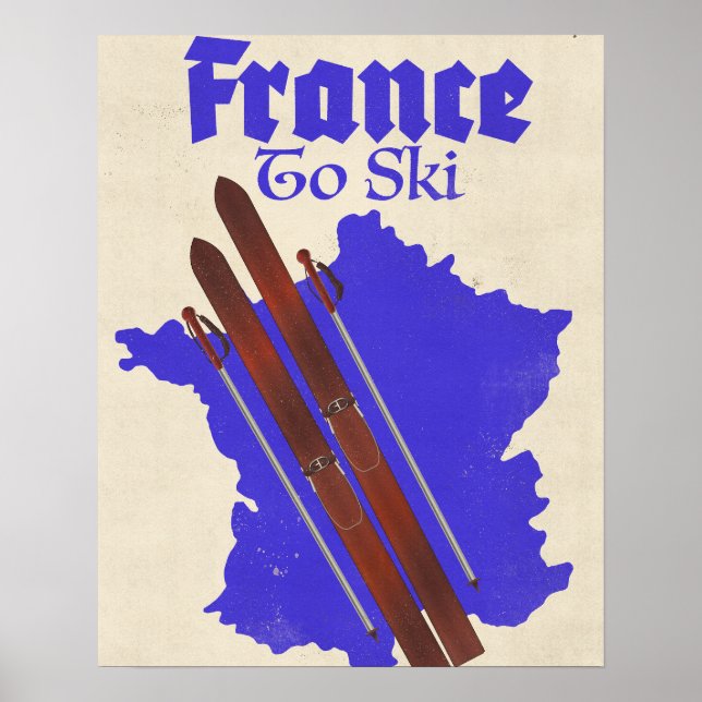 Poster França Para Esquiar (Frente)