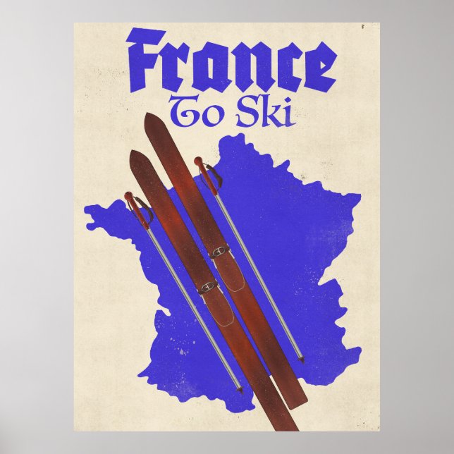 Poster França Para Esquiar (Frente)