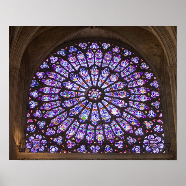 Pôster França, Paris. Detalhe interior de vitral (Frente)
