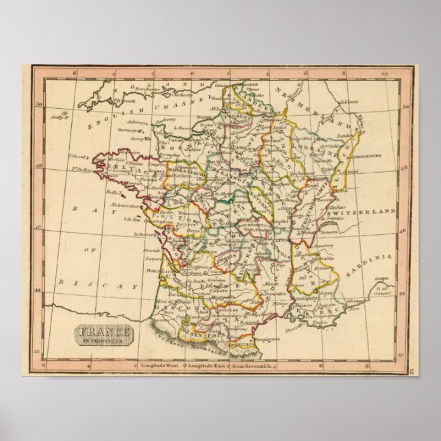 Pôster França, províncias (Frente)