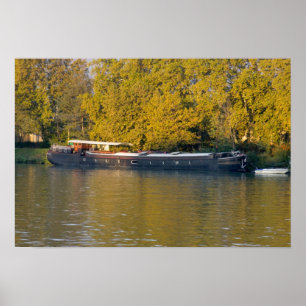 Poster França, Rio Rhone, perto de Avignon, barcaça jun