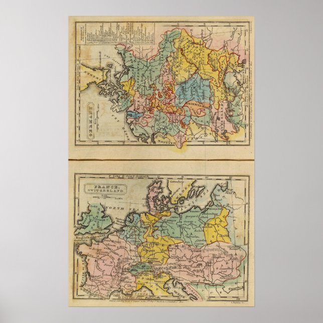 Pôster França, Suiça, Alemanha (Frente)